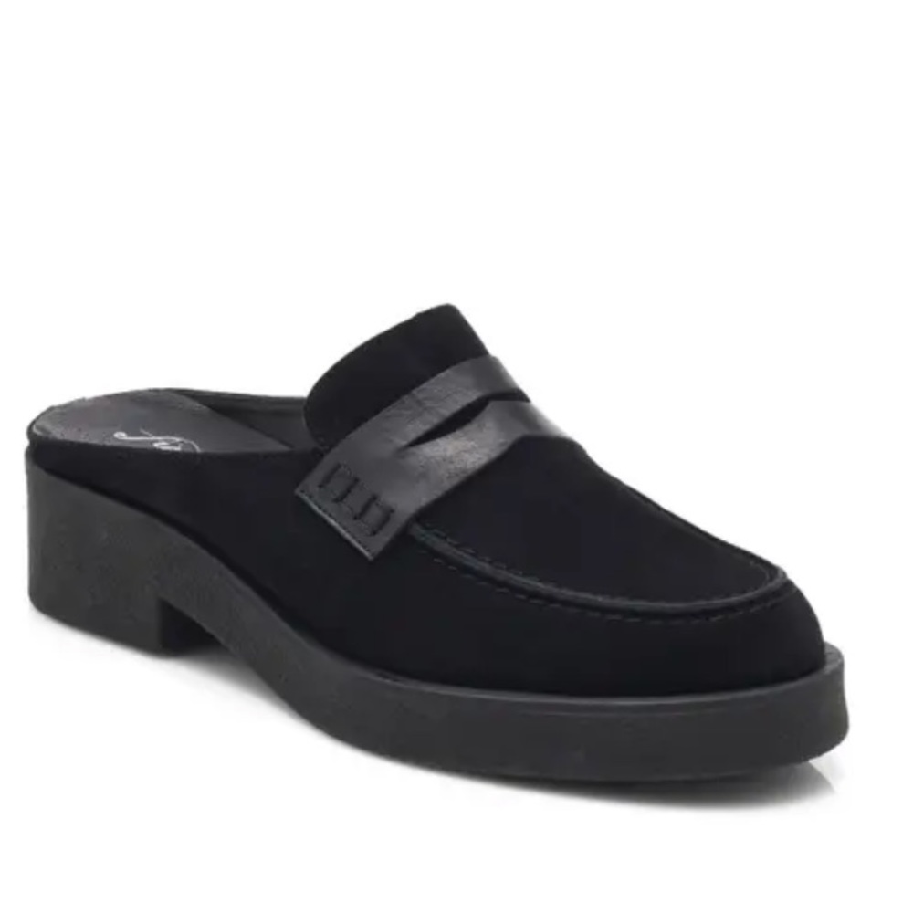 Free People Leighton Loafer Mules in Black - Picture 5 of 16